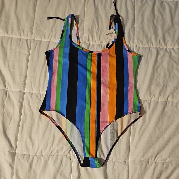 Zara Colorful Striped Top - Picture 1 of 5